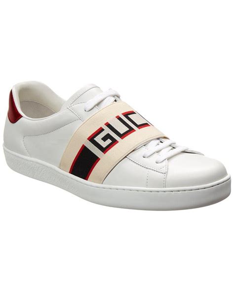 gucci sneakers stripes|gucci all white sneakers.